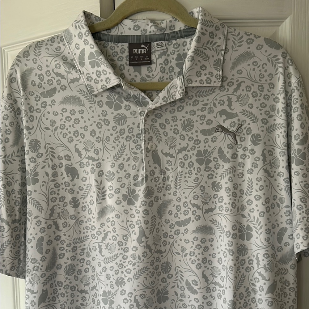 Puma Golf Men's Gray Polo Shirt